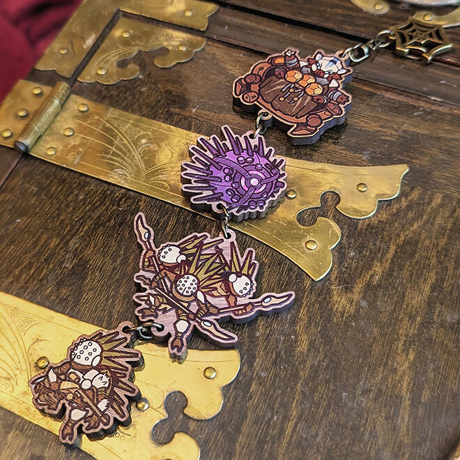 Wooden charm. Design based on Destiny 2.