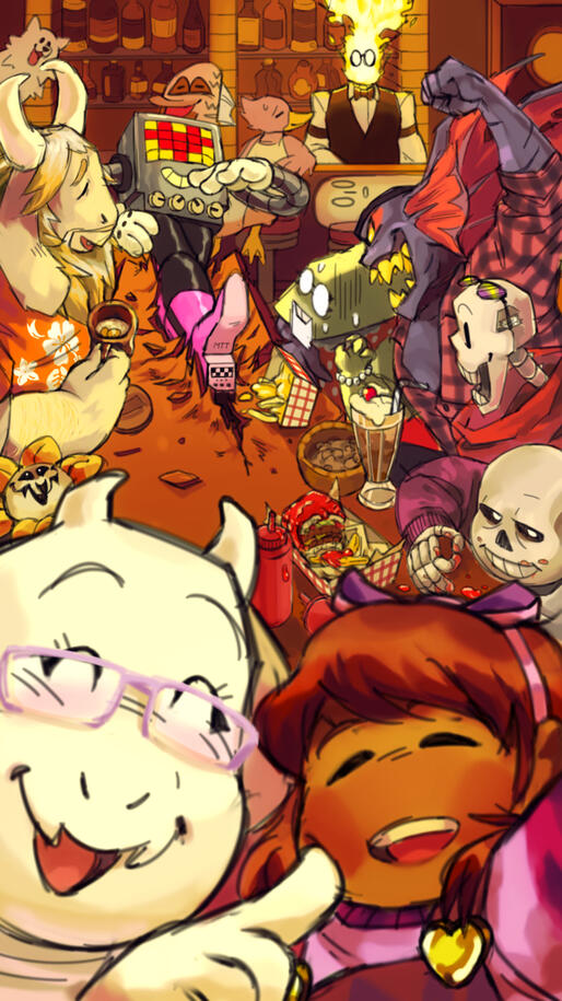 Illustration based on Undertale, 2018.