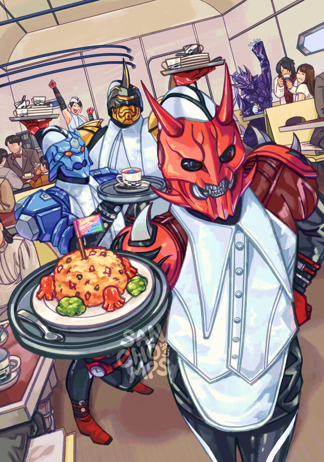 Illustration based on Kamen Rider: Den-O, 2025.